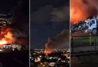 Vídeo: incêndio atinge empresa siderúrgica no Espírito Santo