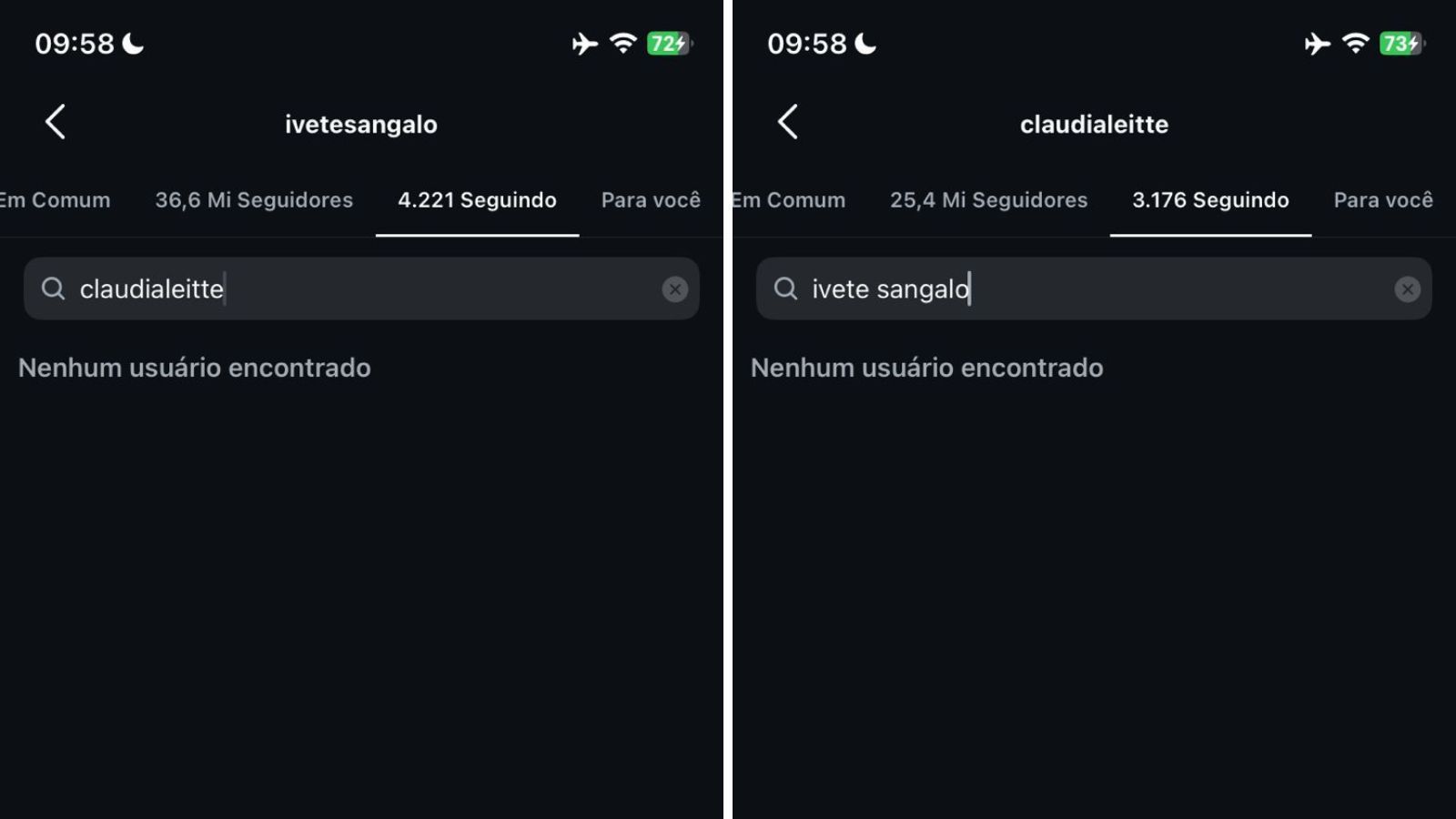 Ivete e Claudia Leitte não se seguem mais no Instagram • Instagram/Ivete Sangalo/Claudia Leitte