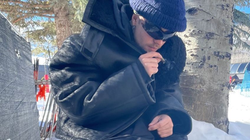 Justin Bieber fuma um "cigarrinho suspeito" para se aquecer do frio • Instagram/Justin Bieber