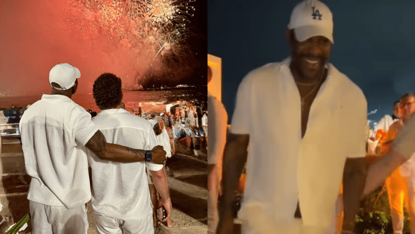 Karamo Brown celebrou a passagem de ano no Brasil • Instagram/Karamo Brown