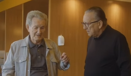 Léo Batista e Galvão Bueno no último encontro entre os dois