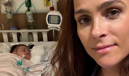 Letícia Cazarré mostra virada de ano na UTI com a filha, Maria Guilhermina