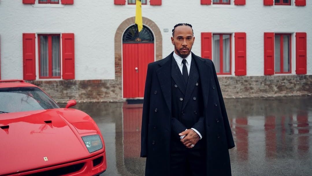 Lewis Hamilton em seu primeiro dia na Ferrari