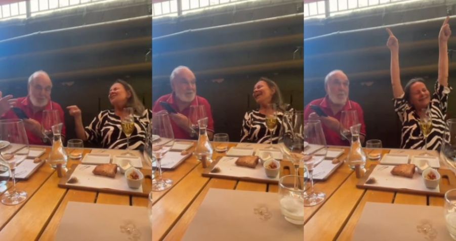 Lima Duarte e Débora Duarte vibraram com gravação na qual a atriz interpreta o clássico "You Are My Destiny", de Paul Anka • Instagram/Lima Duarte