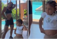 Filha de Lore Improta dança com a mãe, e web reage: "Rebolado de fábrica"