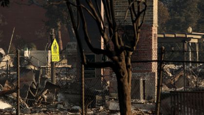 Área de Los Angeles afetada pelos incêndios florestais.