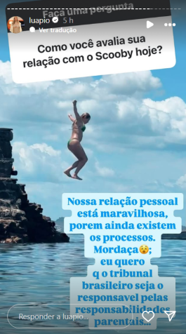 Luana Piovani conta como está relação com o ex-marido • Instagram/Luana Piovani