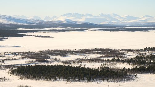 Vista geral de uma área da cidade de Kiruna, na Súecia, onde foi encontrado um enorme depósito de elementos de terras raras