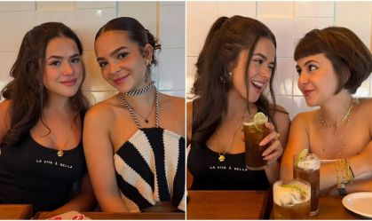 Maisa posa ao lado das amigas Mel Maia e Klara Castanho; veja
