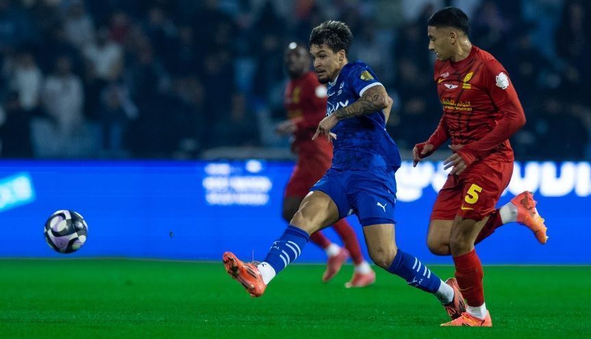 Marcos Leonardo em ação no duelo desta segunda-feira pelo Al-Hilal