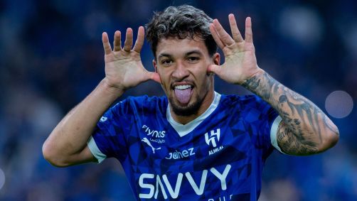 Marcos Leonardo comemora gol pelo Al-Hilal