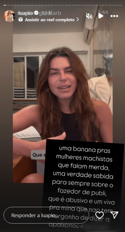 Luana Piovani destacou a coragem da modelo em expor o relacionamento abusivo • Instagram/Luana Piovani