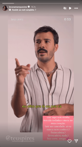 Bruna Marquezine declara torcida por amigo no BBB 25 • Instagram/ Bruna Marquezine