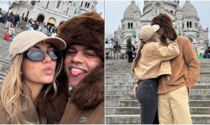 MC Cabelinho comemora aniversário ao lado da nova namorada, em Paris