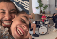 Murilo Huff mostra filho com Marília Mendonça tocando bateria; veja vídeo