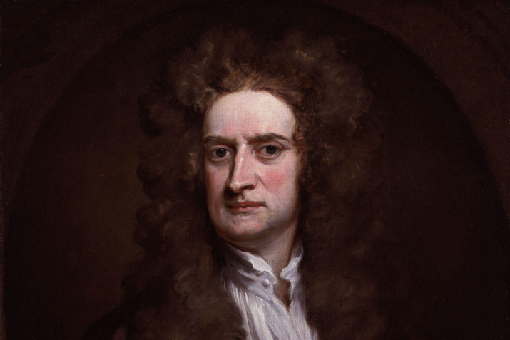 Autor das três leis do movimento, o físico Isaac Newton é um dos mais célebres alunos da Universidade de Cambridge • Google Arts & Culture, Domínio público
