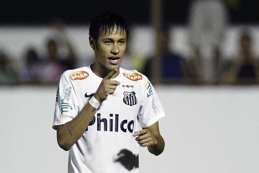 Neymar em sua primeira passagem pelo Santos