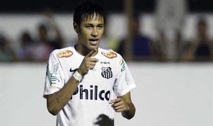 Neymar em sua primeira passagem pelo Santos
