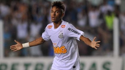 Neymar em sua primeira passagem pelo Santos