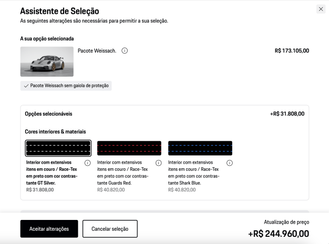 Pacote Weissach traz algumas modificações para o 911 GT3 • Porsche/Reprodução
