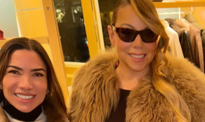 Patricia Abravanel posa ao lado de Mariah Carey: "Tietei"