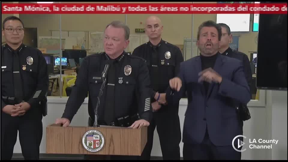 Chefe do Departamento de Polícia de Los Angeles, Jim McDonnell.
