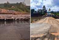 Ponte inaugurada há 2 meses é levada por correnteza no RS