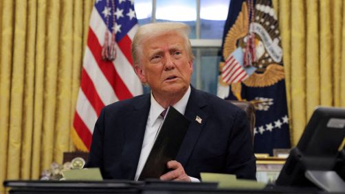 Donald Trump no Salão Oval da Casa Branca