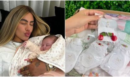 Irmã de Neymar mima filha caçula do jogador com mais de 40 presentes