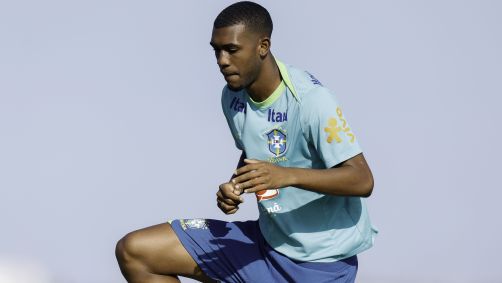 Rayan em treino da Seleção Brasileira Sub-20