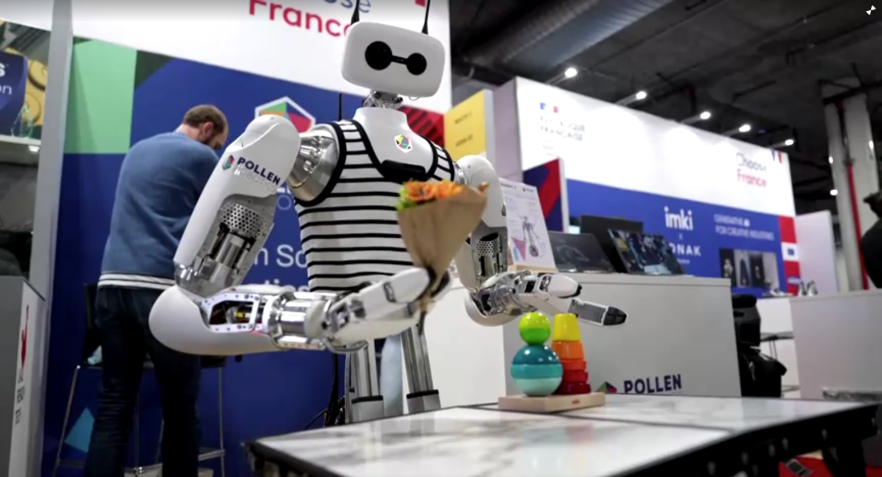 Robô humanoide Reachy 2, da Pollen, na CES 2025 • Reuters