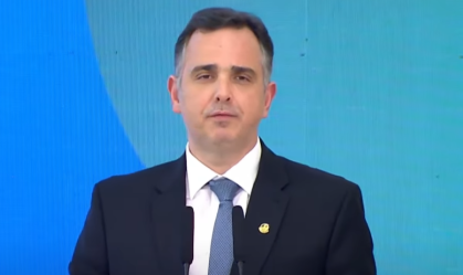 Rodrigo Pacheco, presidente do Senado durante a sanção da reforma tributária