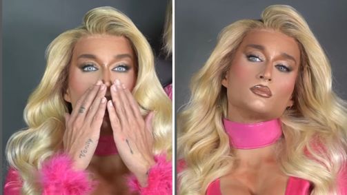 Ex-BBB Serginho se transforma em Paris Hilton com maquiagem