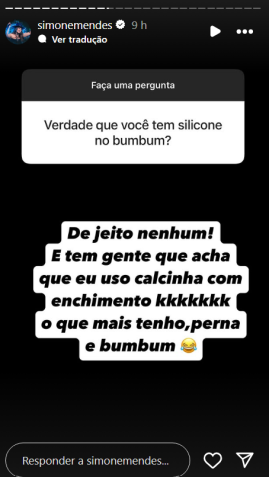 Simone Mendes respondeu perguntas dos internautas nesta quarta (15) • Instagram/Simone Mendes