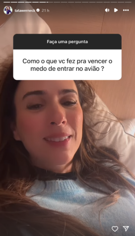 Tatá Werneck contou aos seguidores que só anda de avião com seu cardiologista • Instagram/Tatá Werneck