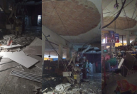 Teto de supermercado desaba em São Paulo e deixa dois feridos; veja imagens