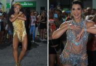 Thelminha e Flávia Alessandra participam de ensaio do Salgueiro