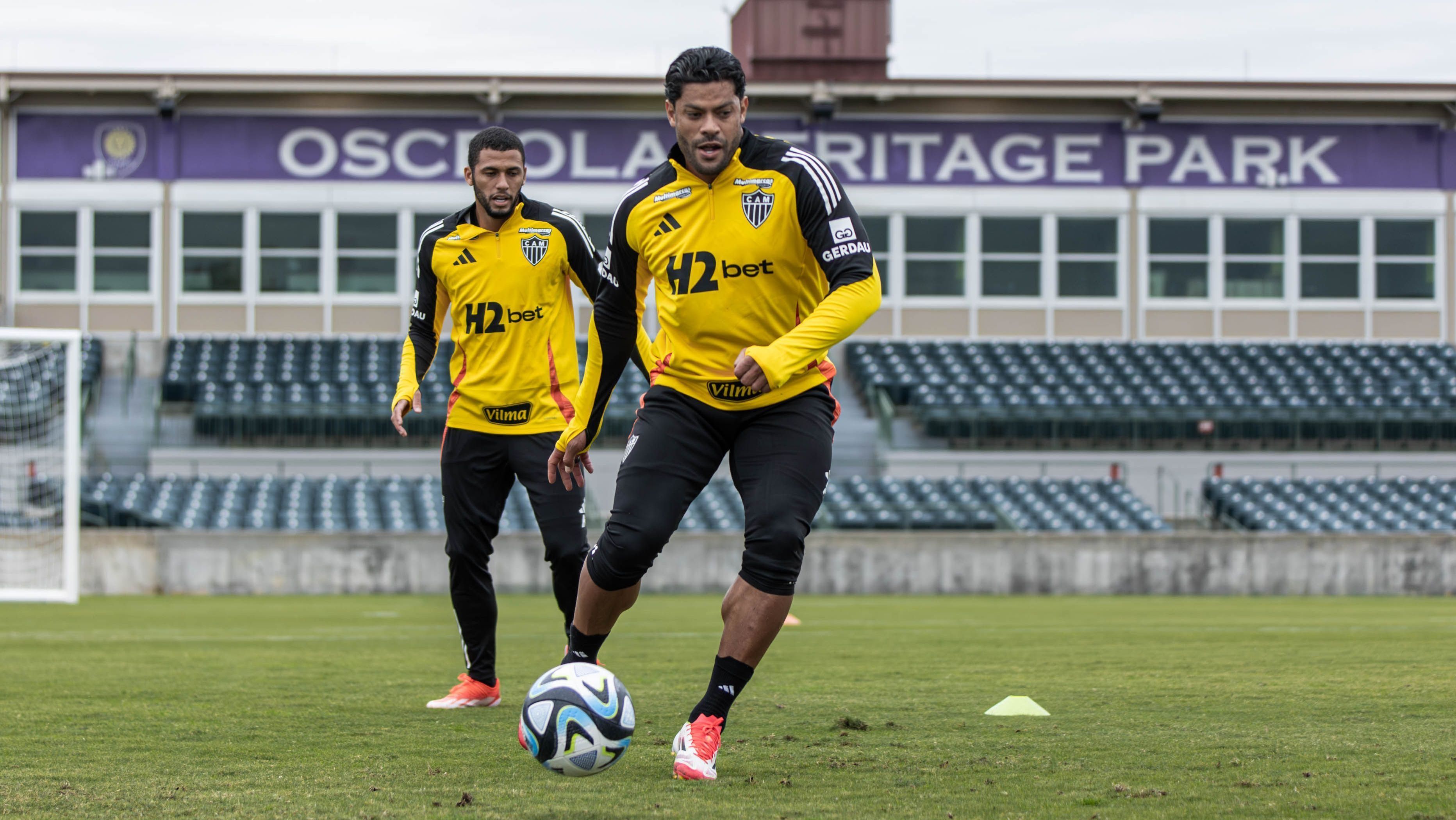 Hulk em treino do Atlético-MG nos Estados Unidos