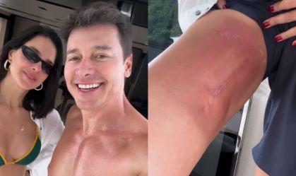 Vera Viel e Rodrigo Faro curtem férias após fim da radioterapia da empresária