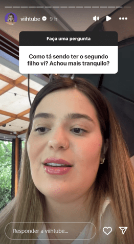 Viih Tube detalhou diferenças entre primeiros meses de Lua, 1, e Ravi, de 2 meses • Instagram/Viih Tube