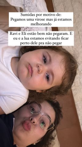 Viih Tube e a filha, Lua, contraíram uma virose • Instagram/Viih Tube