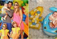 Virginia comemora 4º mesversário de José Leonardo com festa na piscina