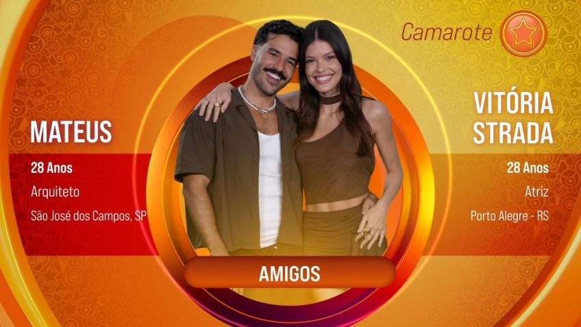 BBB25: Vitória Strada e o amigo Mateus Pires são anunciados • Divulgação/Globo