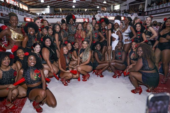 Viviane Araújo no ensaio de quadra do Salgueiro • Anderson Bordê / AgNews