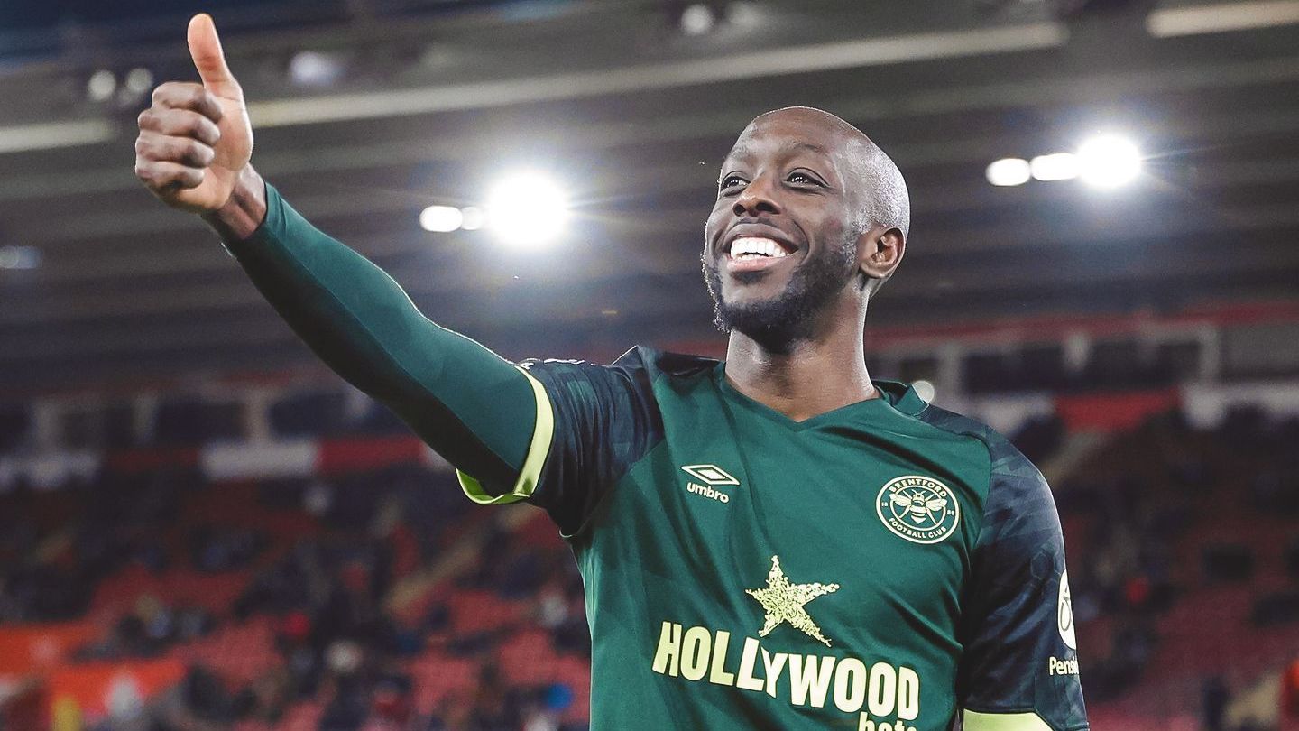 Wissa comemora gol pelo Brentford