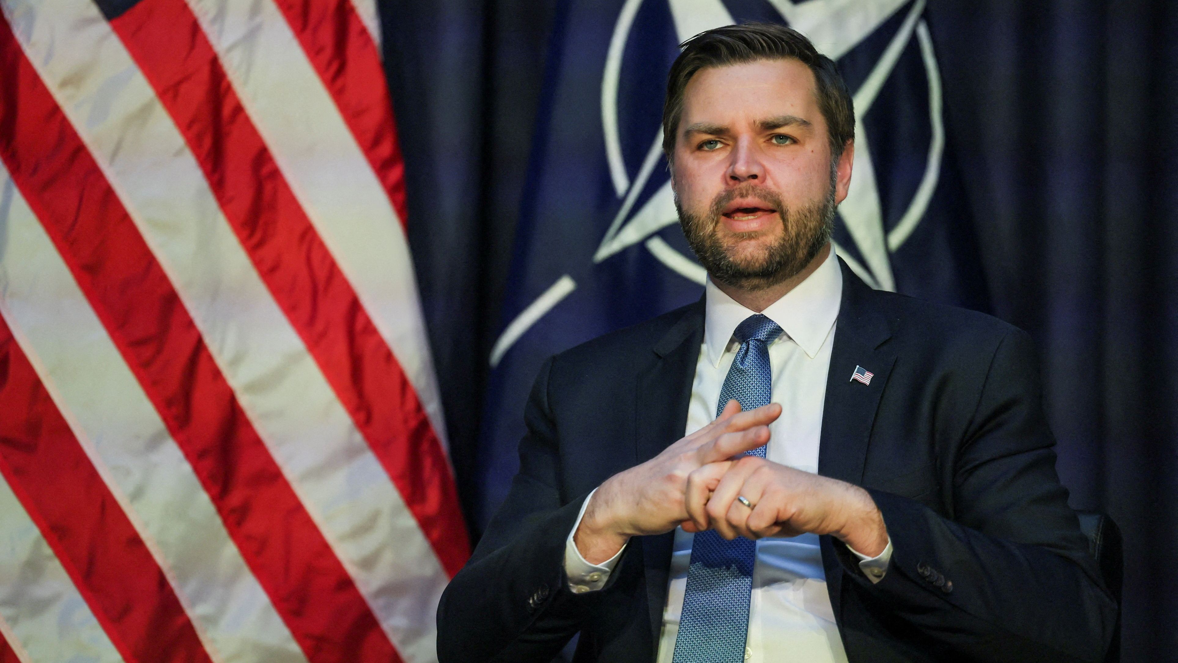 JD Vance, vice-presidente dos Estados Unidos, em Munique., na Alemanha
