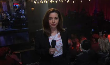 Aubrey Plaza faz primeira aparição em público desde a morte do marido
