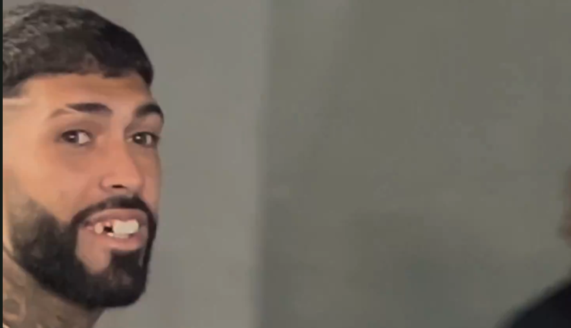 Barboza aparece sem um dente após briga • Foto: Reprodução/ BTB