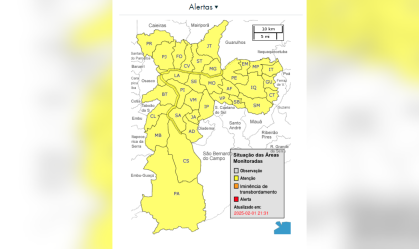 Chuva em SP: capital está em estado de atenção para alagamentos