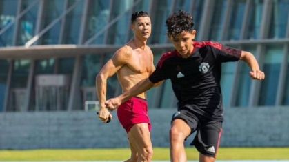 Cristiano Ronaldo e seu filho